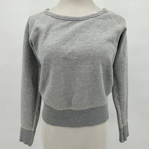 James Perse Vintage French Terry Sweatshirt in Heather Gray Women's Size 1/Small